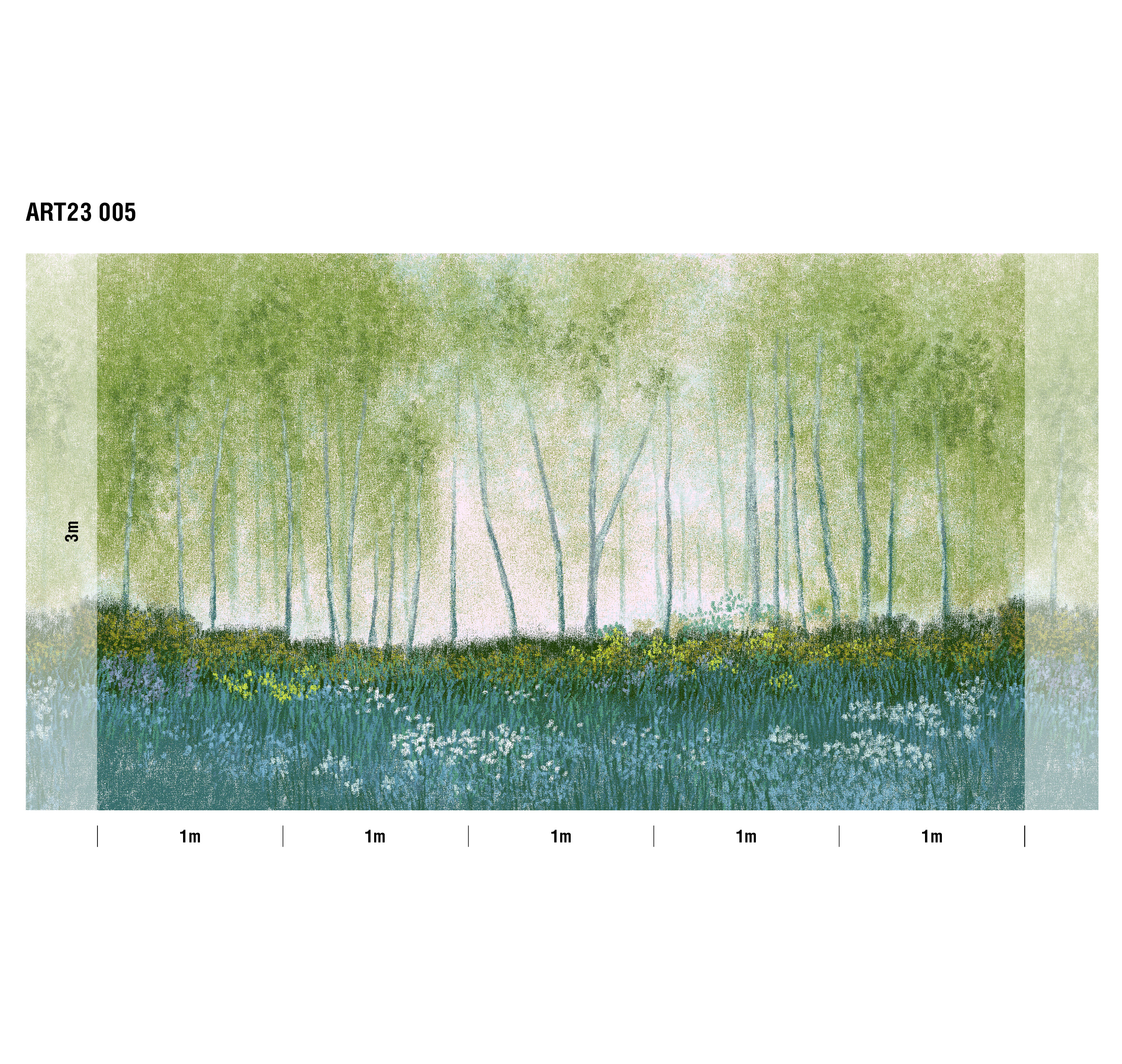 Панно Loymina Пейзаж 2 Цветочная поляна ART23 005 3×5